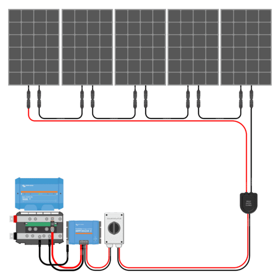 1000W Solar Charging Wiring Kit (5x 200W _ 24V Battery Bank)