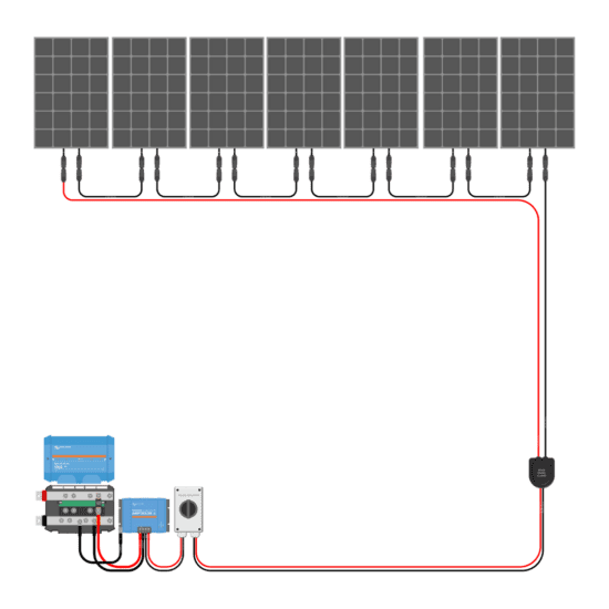 1400W Solar Charging Wiring Kit (7x 200W _ 12V Battery Bank)