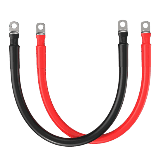 4/0 AWG x 3/8 Pre-Crimped Battery Cables - Red and Black (5ft)