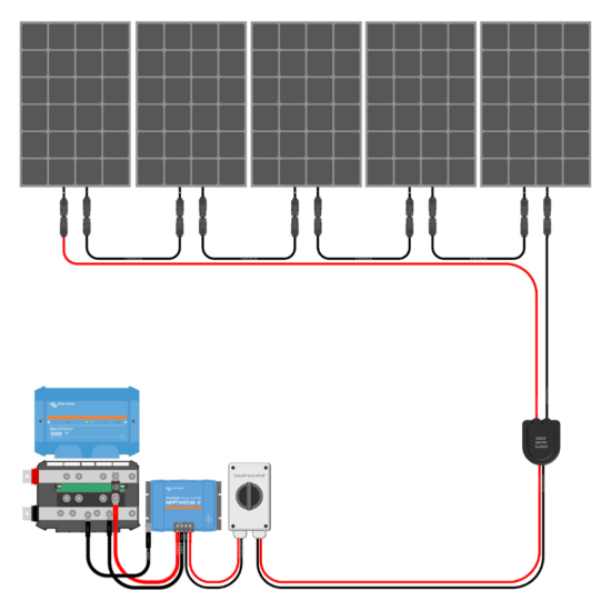500W Solar Charging Wiring Kit (5x 100W _ 24V Battery Bank)