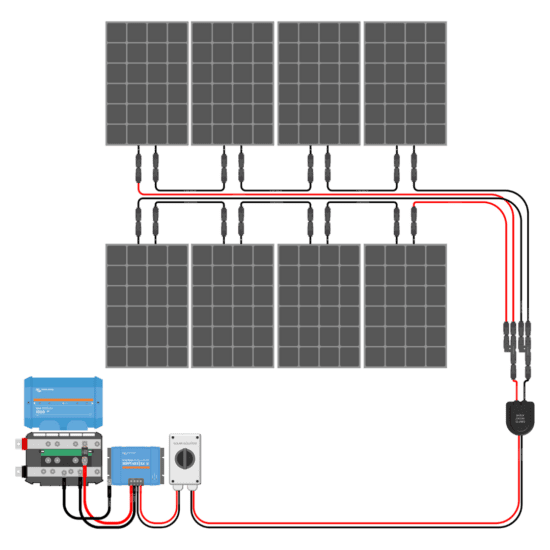 3280W Solar Charging Wiring Kit (8x 410W | 48V Battery Bank)