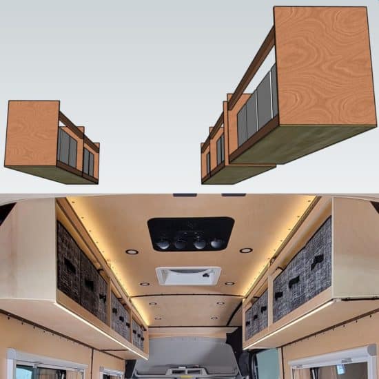 Camper Van Upper Cabinet Plans