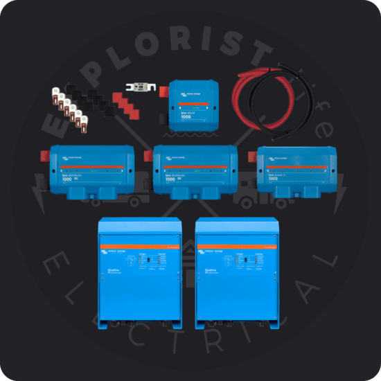Dual Victron Quattro 485000 70-100100 120V for Off-Grid Applications Base Kit Bundle