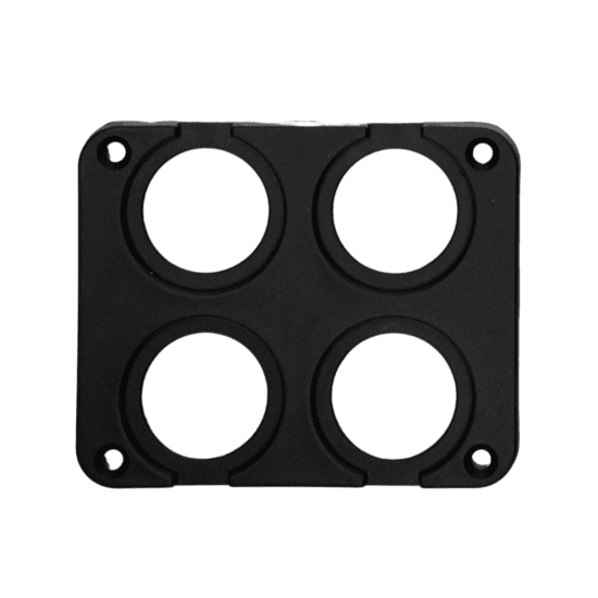 PowerWerx Four Hole Square Panel Mounting Plate
