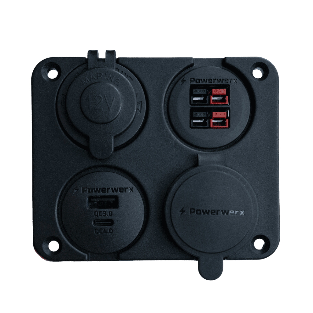 Powerwerx Four Hole Square Panel Mounting Plate