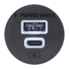 Powerwerx Panel Mount Combination USB QC3.0 and USB Type-C QC4.0 75W Fast Device Charger